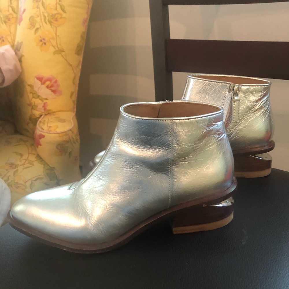 Alexander Wang silver boots
